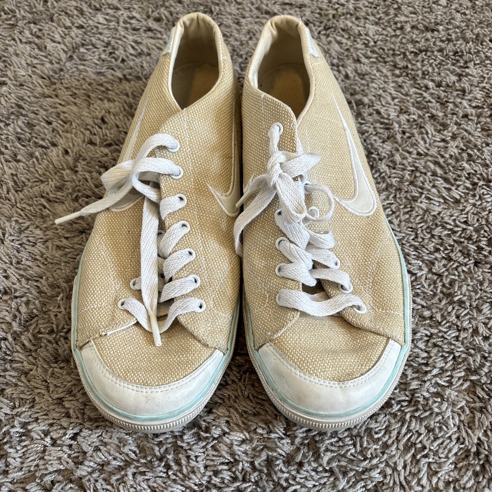 Nike Capri Canvas Beige Women's Sneakers Swoosh Vintage Size 10 315774-111